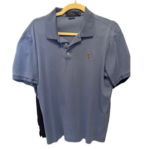 Polo Ralph Lauren Classic Fit Blue Polo Shirt Short Sleeve Size M Lot of 2